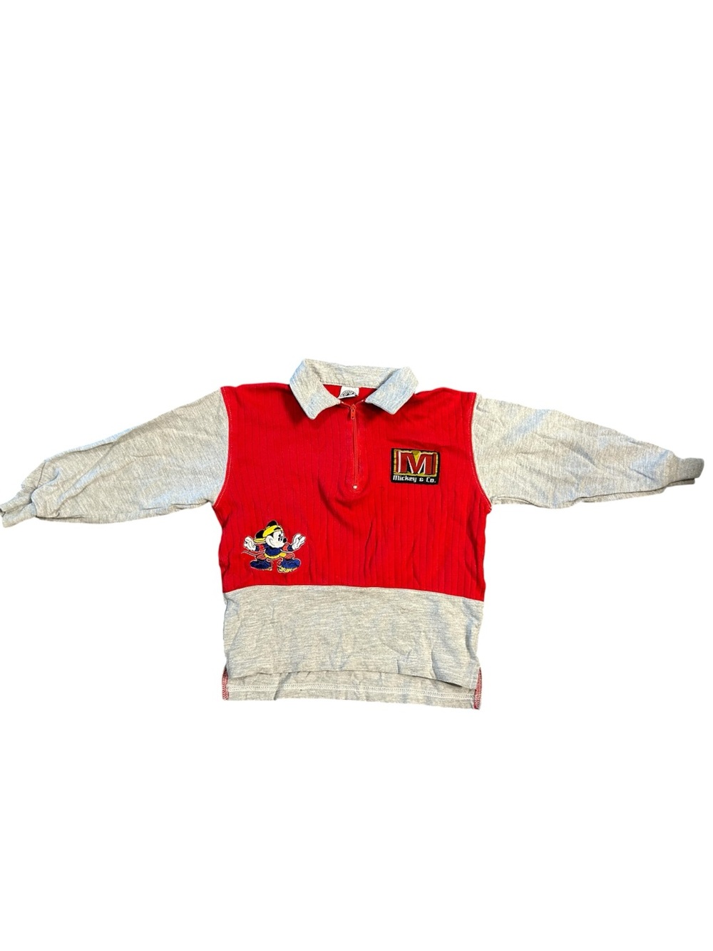 Vintage Disney Mickey Mouse Quarter-Zip Pullover Shirt 🐭❤️ (3T/4T)
